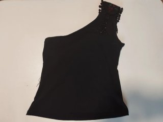 Top Hombro Cristina Sánchez Negro Talla 42