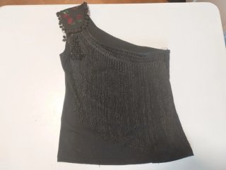 Top Hombro Cristina Sánchez Negro Talla 42