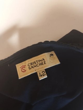 Top Hombro Cristina Sánchez Negro Talla 42