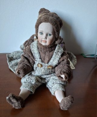2 Bambole Ceramica Vintage Made in Italy