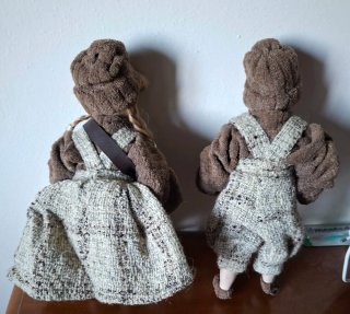 2 Bambole Ceramica Vintage Made in Italy