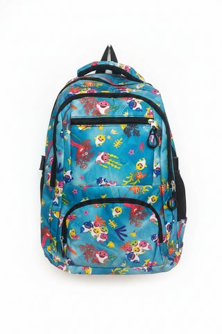 Mochila con estampado de plumas