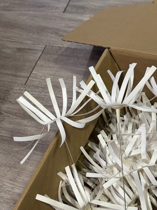 Lámpara MASKROS IKEA 55cm Flor Papel Blanca