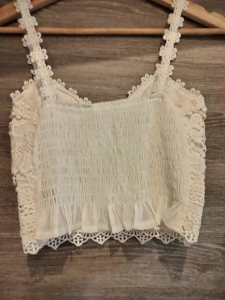 Top encaje blanco verano