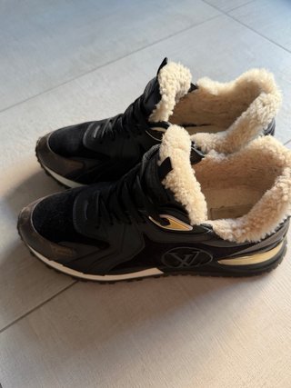 Scarpe Louis Vuitton Pelliccia Nero Marrone