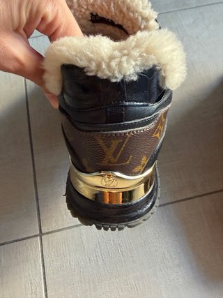 Scarpe Louis Vuitton Pelliccia Nero Marrone