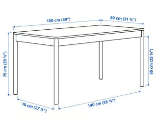 Mesa de madera color beige/marrón
