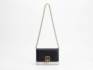 Bolso bandolera Tommy Hilfiger negro/plateado