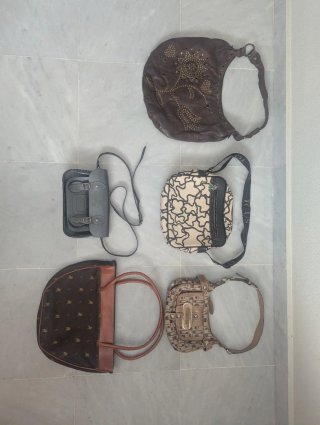 Lote de 5 bolsos de mano y hombro