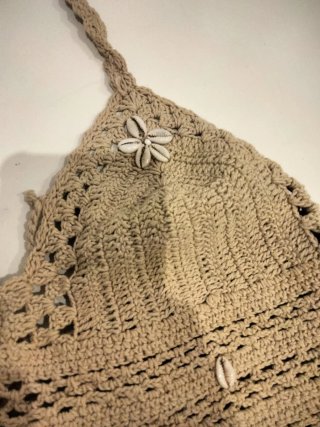 Top Verano Crochet Beige