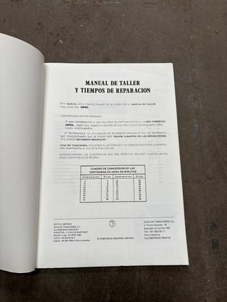 Manual Taller Opel Corsa Tomos I y II - Junio 1983