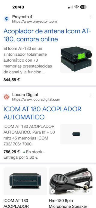 ICOM AT-180 HF/50MHz Acoplador Automático