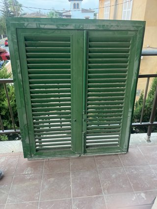 Persiana Mallorquina Aluminio Verde 1,01x1,21