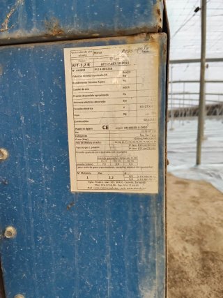 Generador aire caliente biomasa