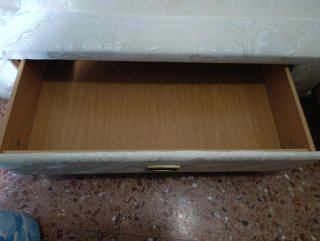 Base cama individual con cajones beige
