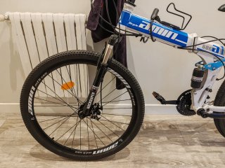 Bicicleta Plegable Montaña Blanca y Azul