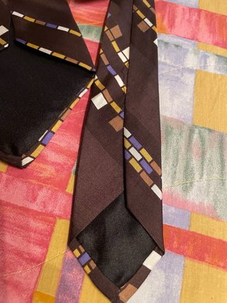 Cravatta Seta Roxy Roma Marrone Multicolore