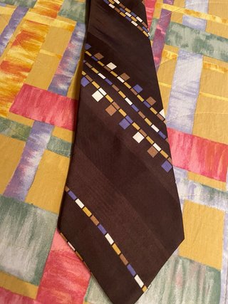 Cravatta Seta Roxy Roma Marrone Multicolore