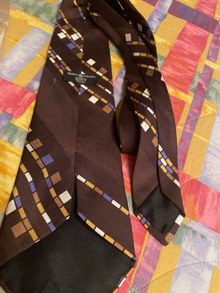 Cravatta Seta Roxy Roma Marrone Multicolore