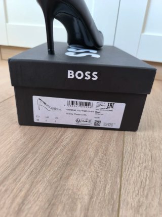 Zapatos tacón Hugo Boss mujer talla 38 negros piel