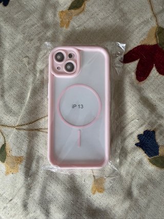 Funda iPhone 13 Rosa Transparente