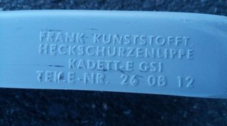 202-SPOILER DELANTERO Y TRASERO OPEL KADETT ZENDER