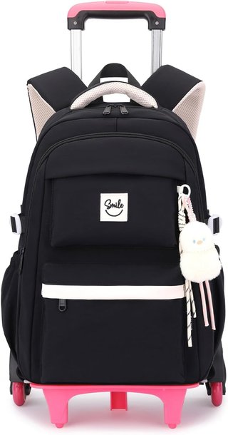 TANOU Mochila 6 Ruedas 26L Oxford 300D Niña Negra