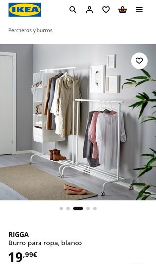 Perchero RIGGA IKEA Blanco