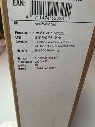 Acer Nitro V 15 i7 RTX 5050 512GB SSD