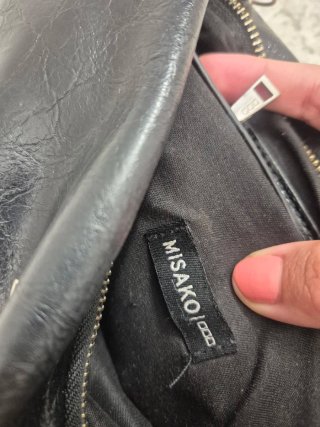 Bolso negro mujer cadena plateada