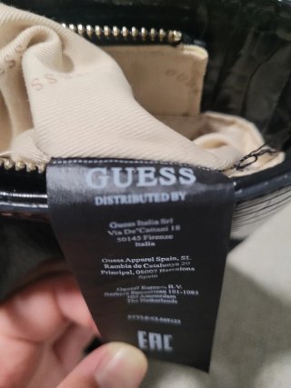 Bolso Guess Negro Cocodrilo