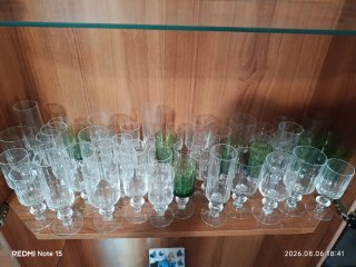 Copas de cristal variadas