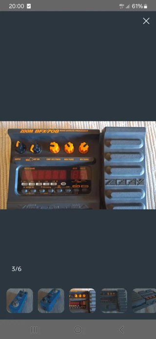 Pedal multiefectos bajo eléctrico Zoom BFX708