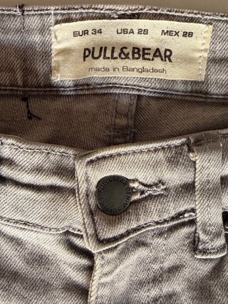 Pantalón vaquero gris Pull&Bear Talla 34