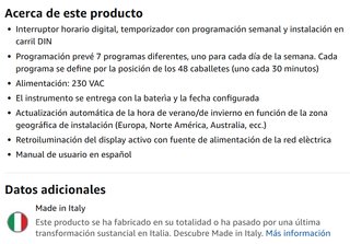 RELOJ TEMPORIZADOR VEMER SEMANAL. A ESTRENAR.