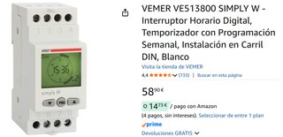 RELOJ TEMPORIZADOR VEMER SEMANAL. A ESTRENAR.