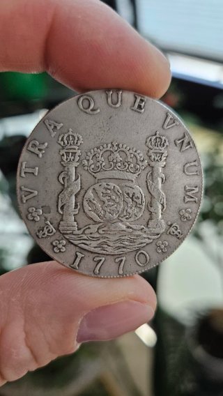 Moneda Antigua 8 Reales 1770 Columnario