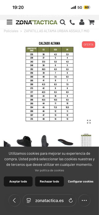 Zapatillas Altama Urban Assault Talla 39 Nuevas