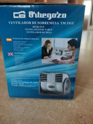 Ventilador Orbegozo TM 1915. Secador uñas
