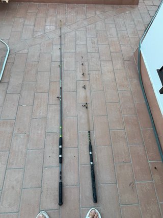 2 cañas de pescar
