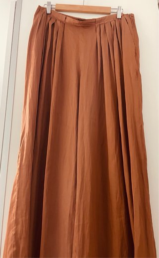 Pantalón campana marrón
