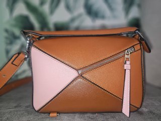 Bolso Loewe Puzzle Marrón y Rosa