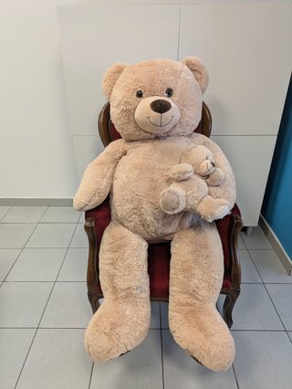 Orso peluche gigante beige 120cm