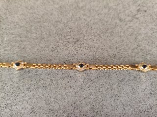 Pulsera de Oro 18k con Zafiros y Circonitas