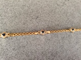 Pulsera de Oro 18k con Zafiros y Circonitas
