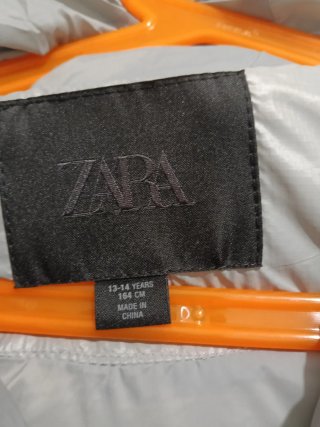 Chaleco Zara Gris Metalizado 13-14 Años