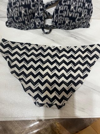 Bikini Calvin Klein Negro y Beige