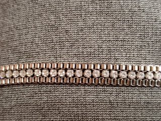 Pulsera plata y circonitas