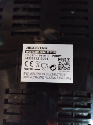 Freidora de aire Aigostar 300010XQF