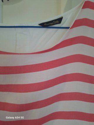 Blusa Massimo Dutti Rayas Rosa Talla M